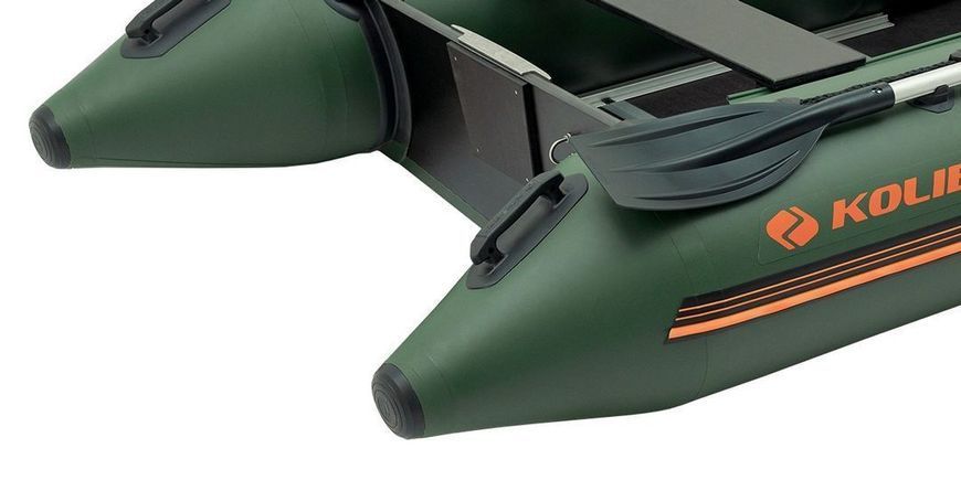 Kolibri KM-300D Profi green motor keel inflatable boat + plywood deck