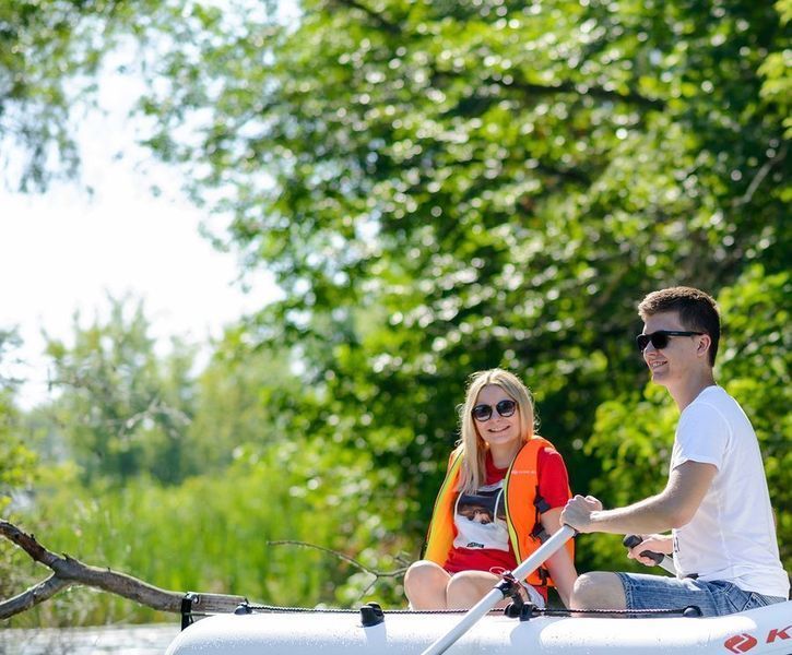 Kolibri K-270T light gray inflatable rowing boat, without deck