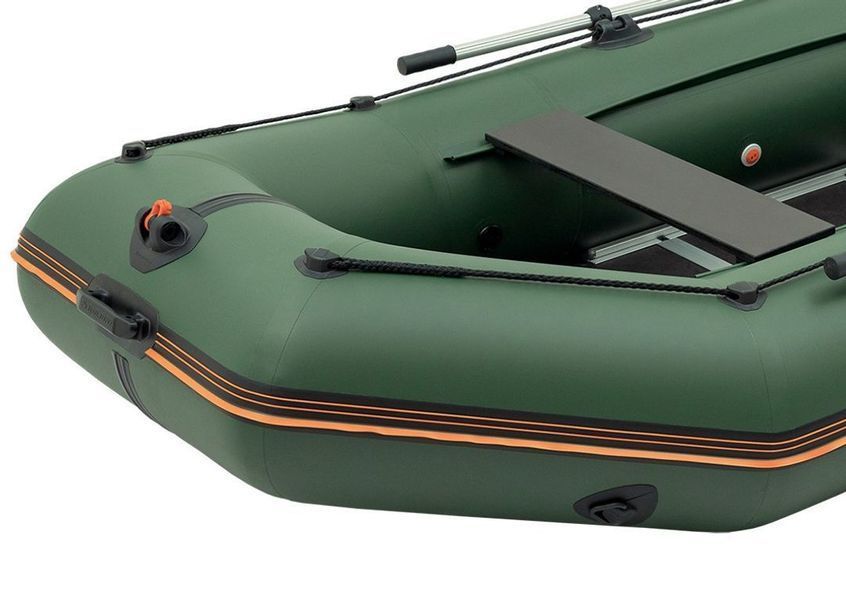 Kolibri KM-330D Profi green motor keel inflatable boat + plywood deck