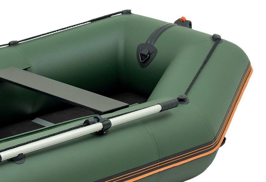 Kolibri KM-330D Profi green motor keel inflatable boat + plywood deck