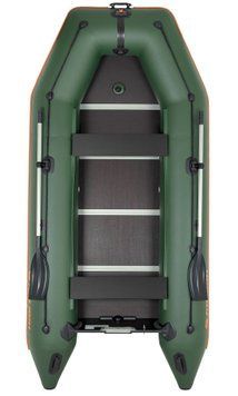 Kolibri KM-360D Profi green motor keel inflatable boat + plywood deck