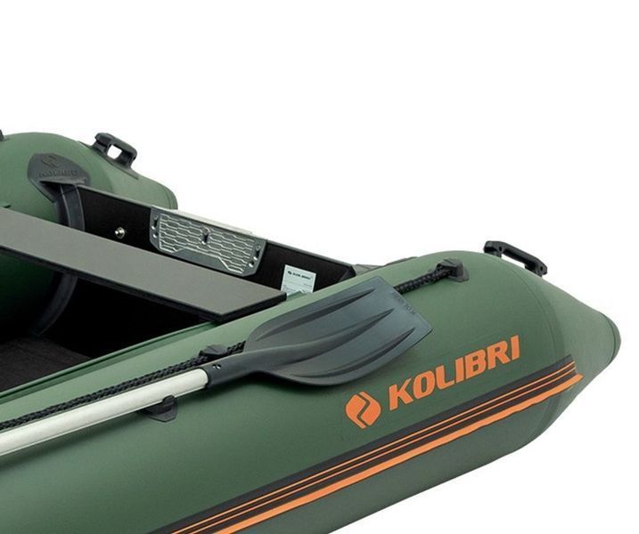 Kolibri KM-360D Profi green motor keel inflatable boat + plywood deck