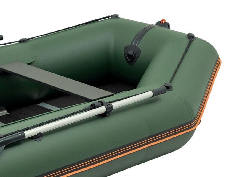 Kolibri KM-360D Profi green motor keel inflatable boat + plywood deck