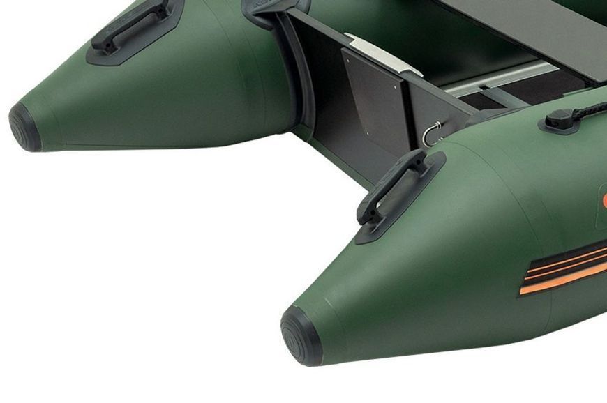 Kolibri KM-360D Profi green motor keel inflatable boat + plywood deck