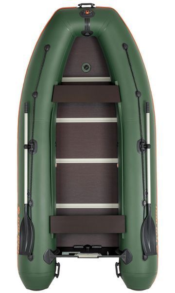 Kolibri KM-330DSL green motor keel inflatable boat + plywood pail