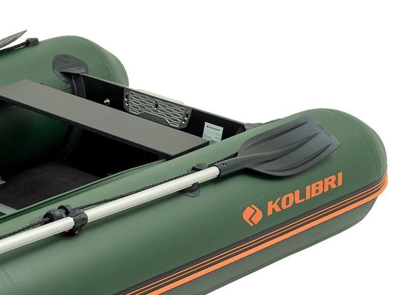Kolibri KM-330DSL green motor keel inflatable boat + plywood pail
