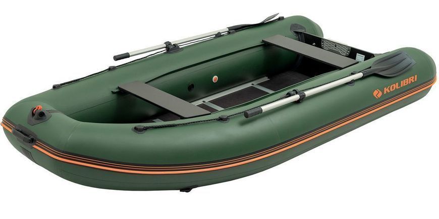 Kolibri KM-330DSL green motor keel inflatable boat + plywood pail