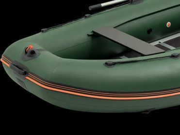 Kolibri KM-360DSL green motor keel inflatable boat + plywood pail