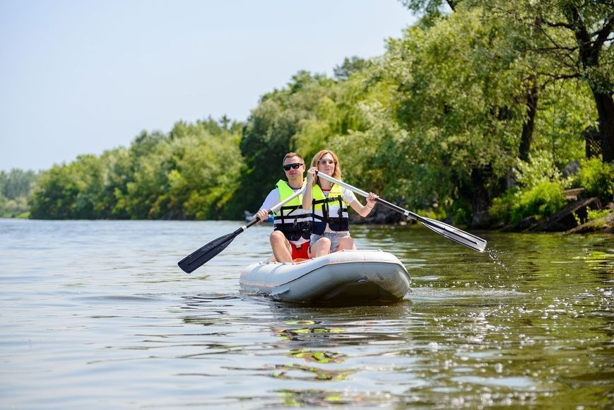 Kolibri KM-460C inflatable canoe Air-Deck light gray