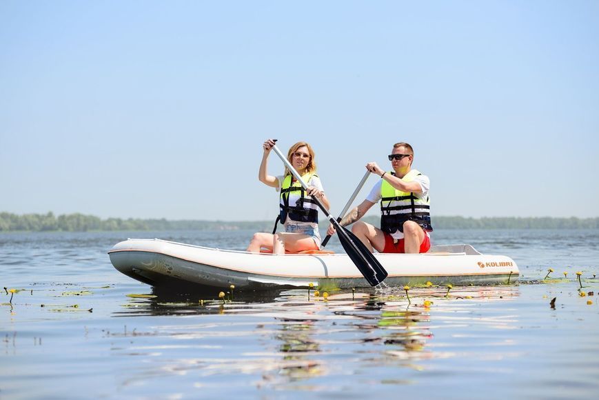 Kolibri KM-460C inflatable canoe Air-Deck dark gray