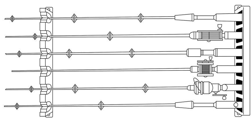 Kolibri spinning rod storage bracket (hanging) (13.020.62)