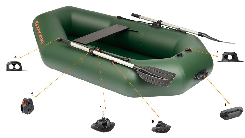 Accessories for the Kolibri K-220T inflatable boat from the Standard series