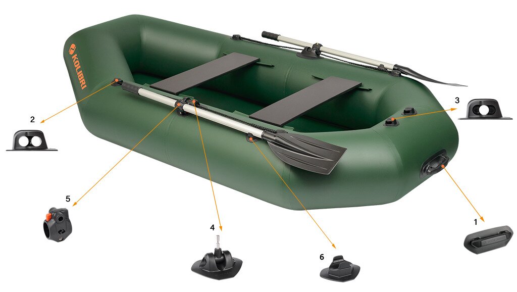 Accessories for the Kolibri K-240T inflatable boat from the Standard series