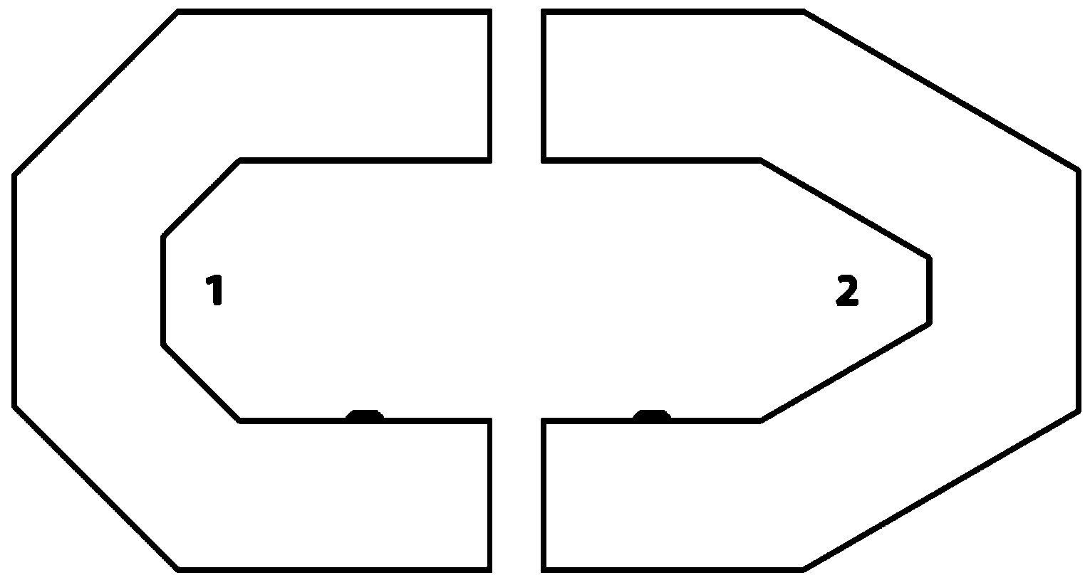 Layout of compartments of Kolibri K T CT inflatable rowing boats