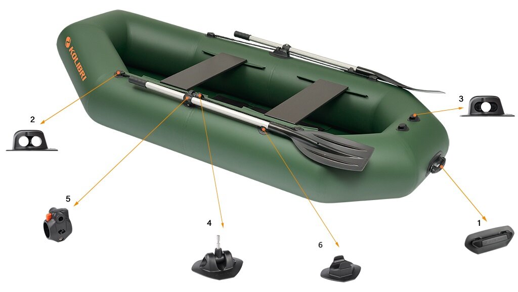 Accessories for the Kolibri K-260T inflatable boat from the Standard series