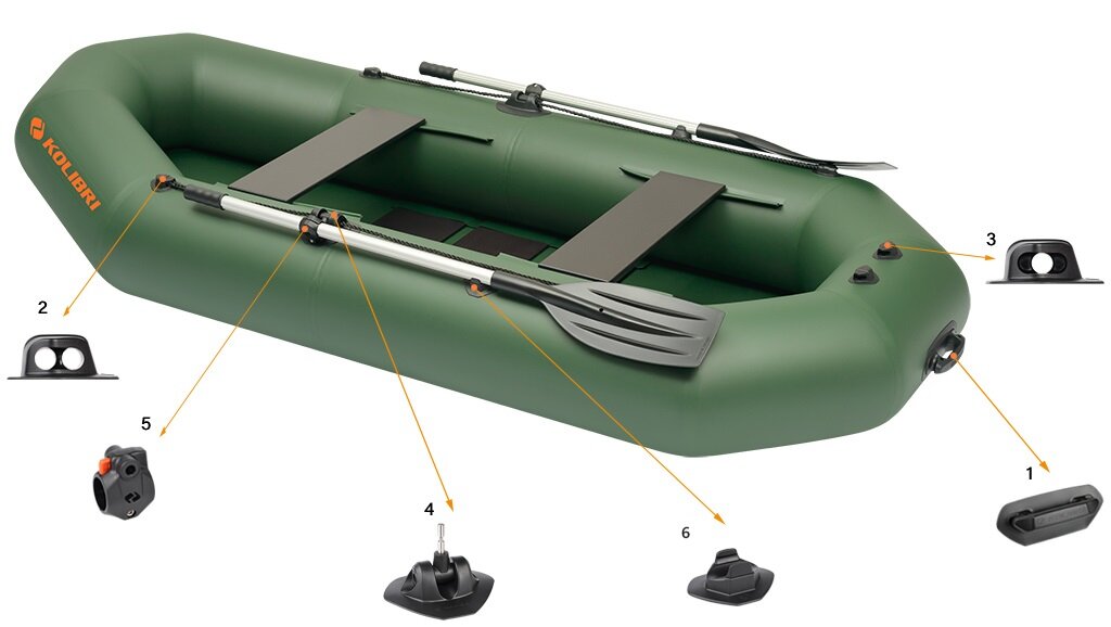 Accessories for the Kolibri K-290T inflatable boat from the Profi series