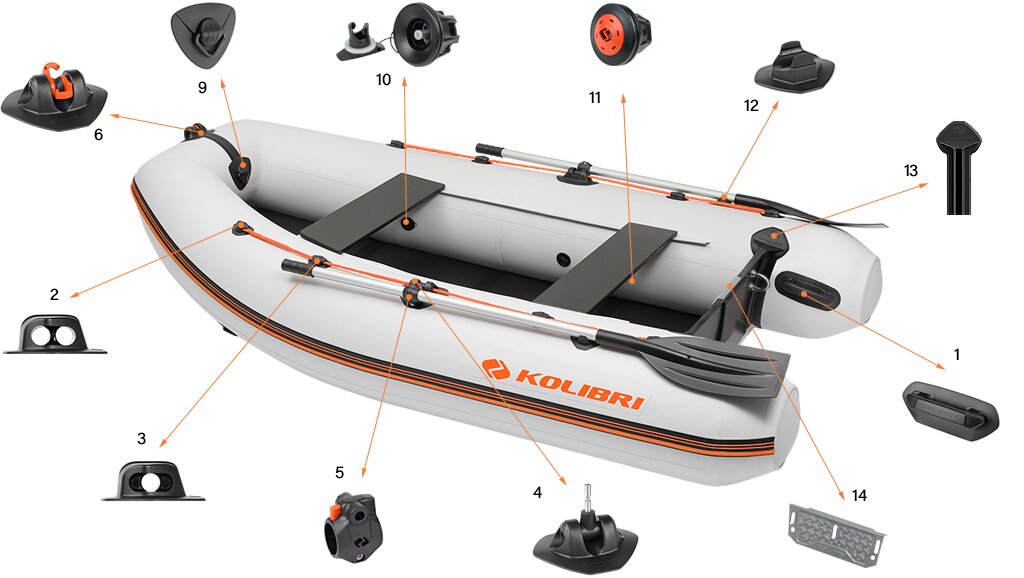 Motor boat accessories Kolibri KM-280DL