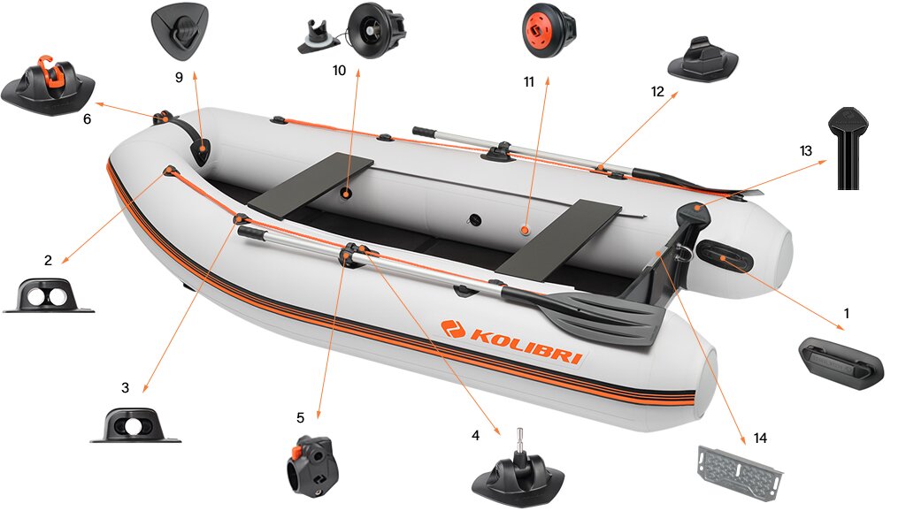 Kolibri KM-300DL motorboat accessories