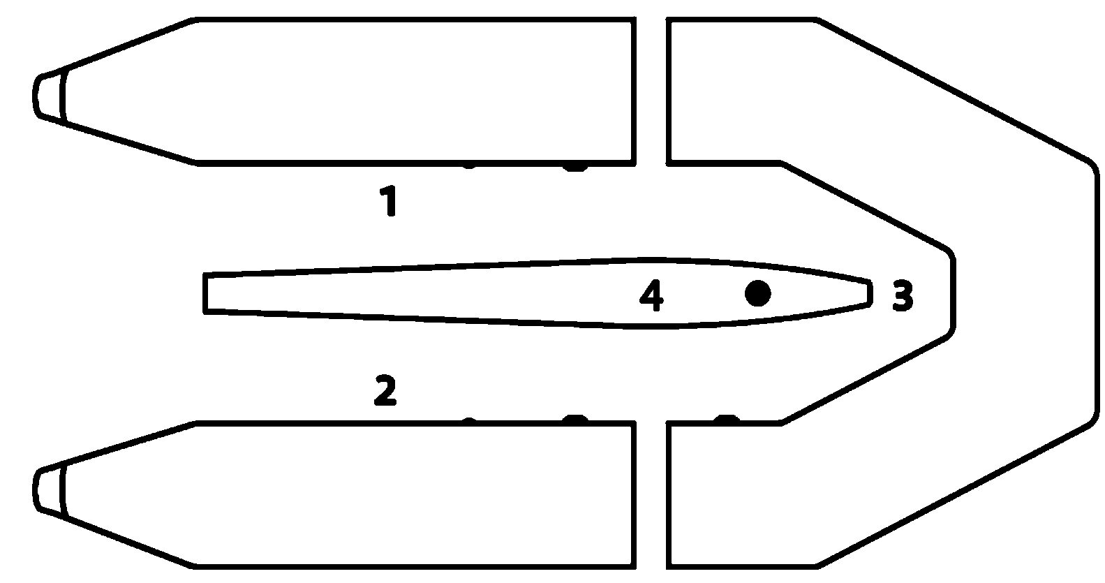 Boat compartment diagram Kolibri KM245D Profi