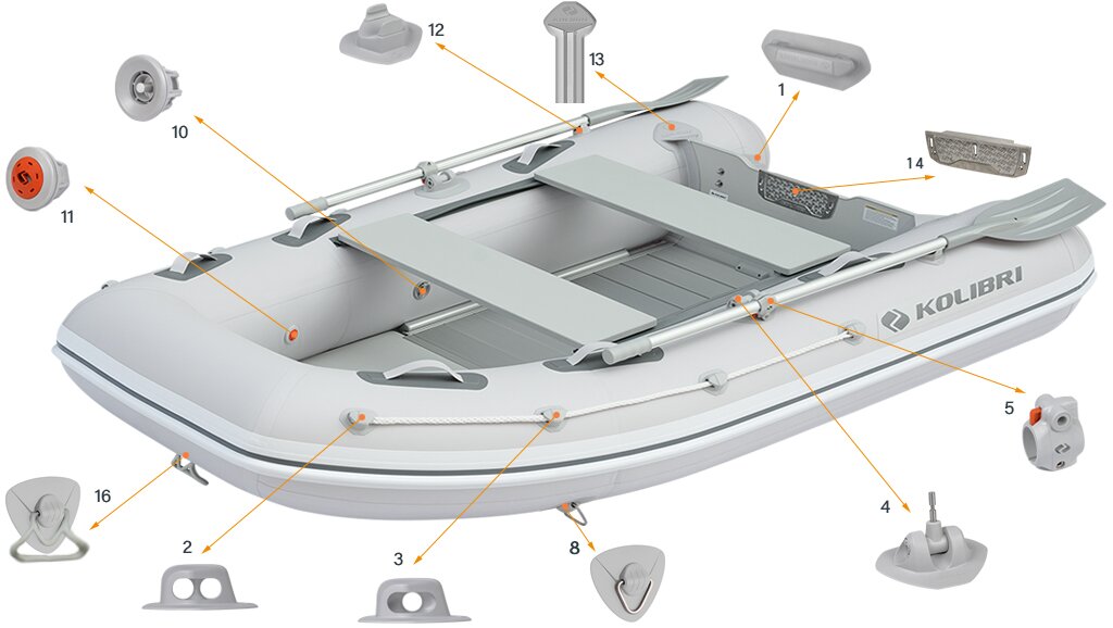 Motor boat accessories Kolibri KM-270DXL