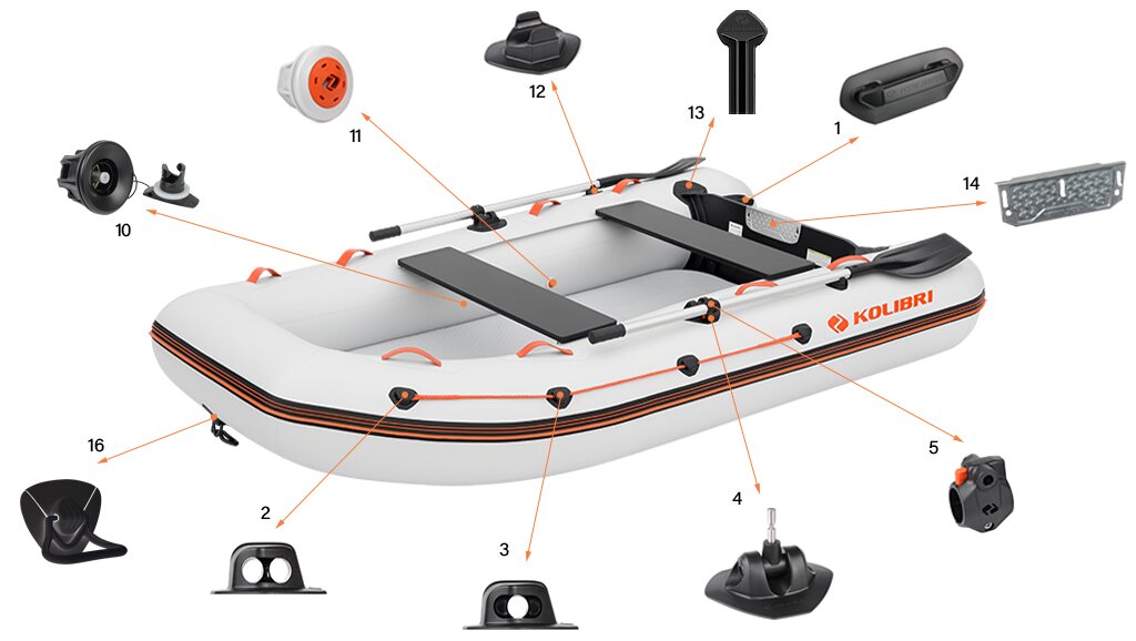 Kolibri KM-300XL motorboat accessories