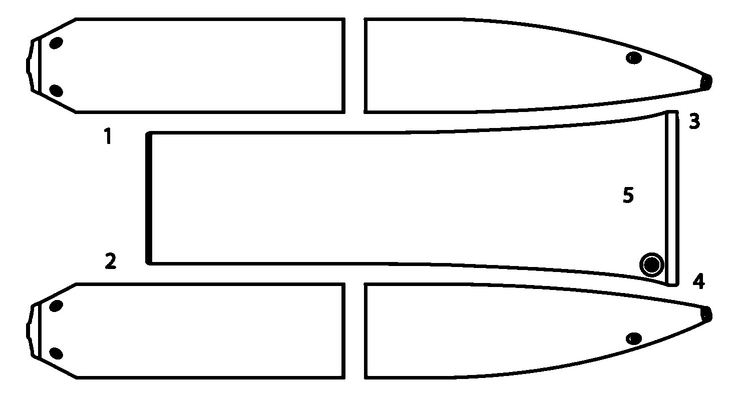 Kolibri Sea Cat catamaran compartment diagram