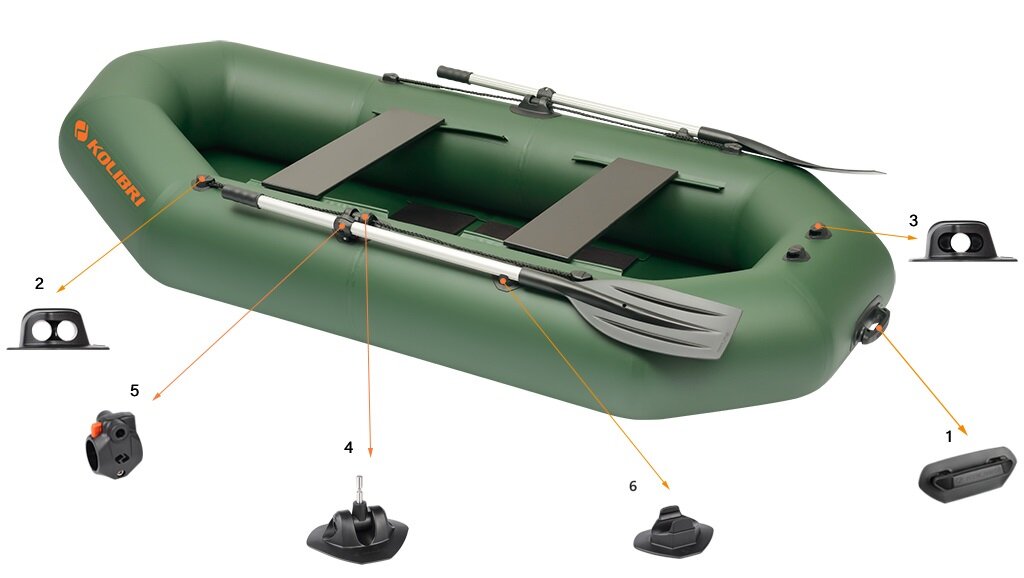 Accessories for the Kolibri K-270T inflatable boat from the Profi series